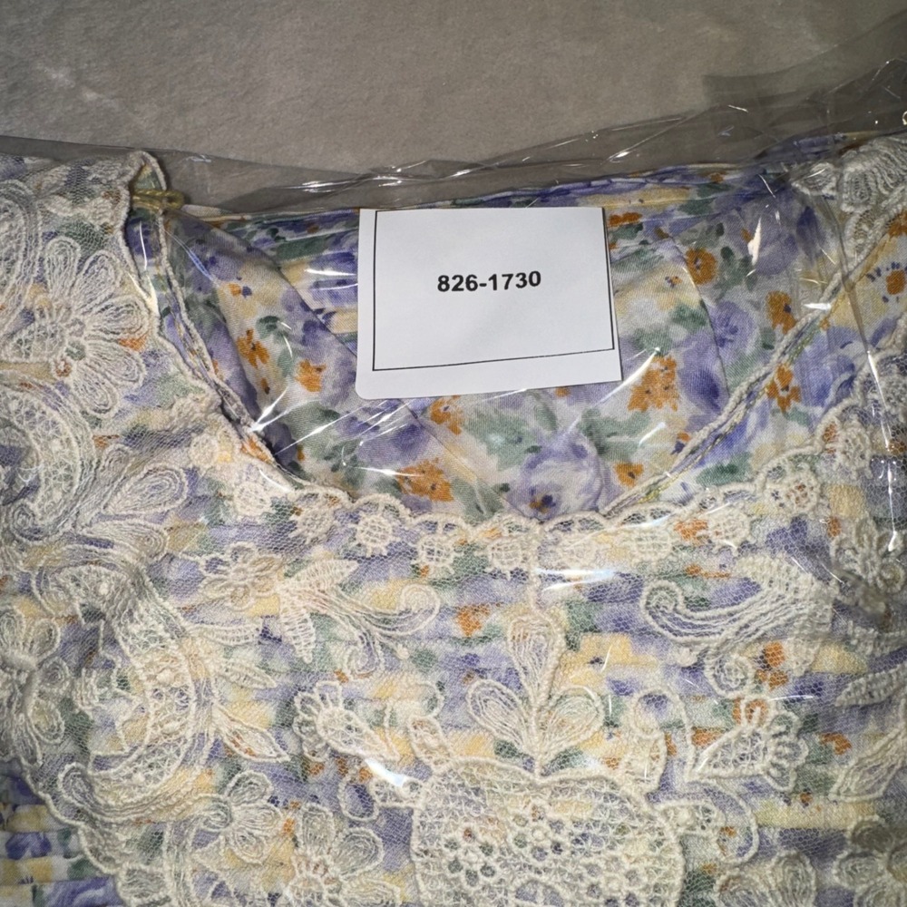 Donna Morgan Non Stop Vintage Floral Cotton Lace Midi Dress 13/14 Cottagecore - Picture 8 of 8